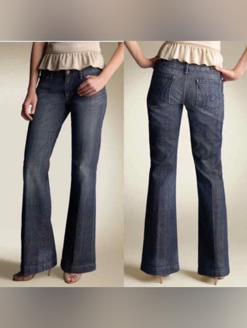 Citizens of Humanity Dunaway #087 Low Waist Full Leg Jean. Y2k Style Low Rise